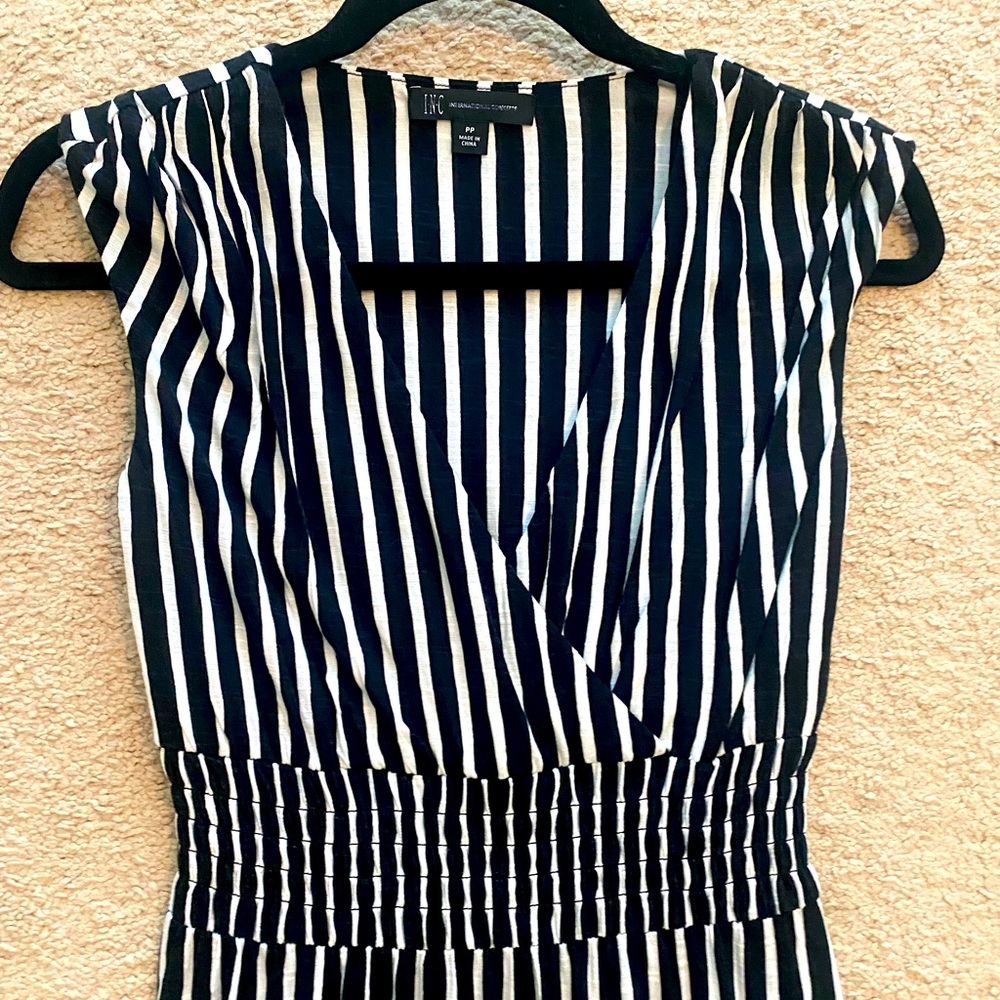 INC black & white striped dress size pp